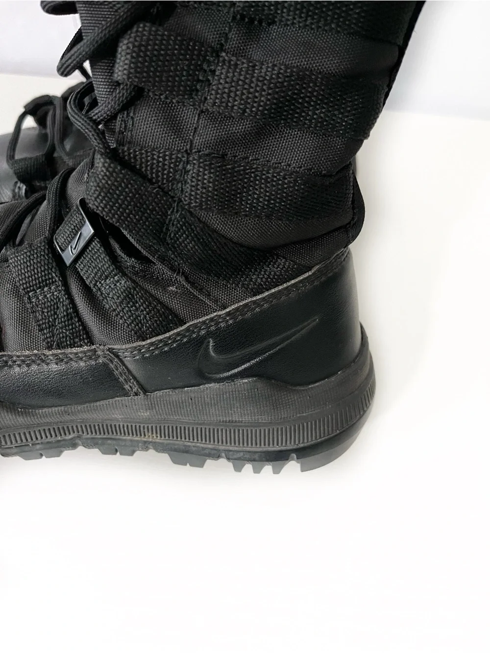 Nike Kids Black High-Top Lace Tactical Boots